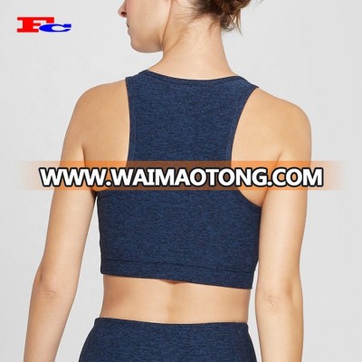 OEM Wholesale Low Impact Custom Sports Crop Top Bamboo Sport Bra Top Women Fitness