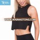 sexy knitted black ladies crop tops fitness