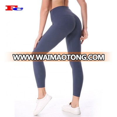 Private Label Yoga Pants Solid Color Sports Workout Leggings For Women Fitness