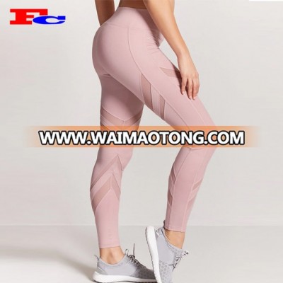 Custom Mesh Leggings Side Pockets Yoga Pants Breathable Sexy Women Fitness Tights