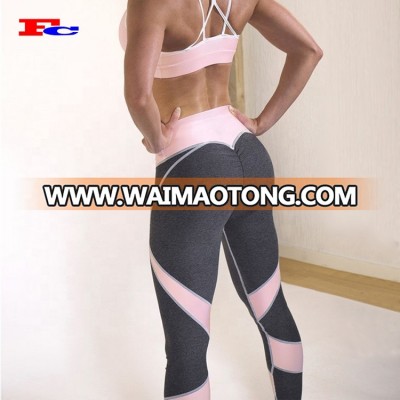 New Design Ladies Patchwork Custom Workout Tights Scrunch Butt Gym Leggings For Women