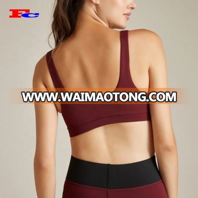 Customise Activewear Comfortable Running Low Cut Sports Bra Wholesale Female Gym Tops For Ladies